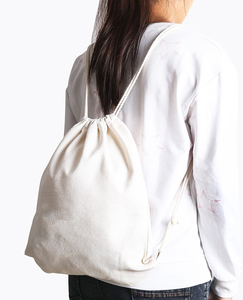Sac à dos à cordon unisexe en toile de coton souple, personnalisable, promotionnel, de marque Xinxi, durable et tendance, avec logo sur mesure, vente en gros à prix abordable - Product Image 3