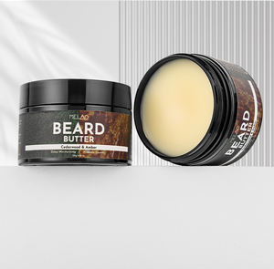 Beurre à barbe entièrement naturel à marque privée avec beurre de karité et de mangue, contrôle les frisottis, apporte une tenue légère pour le coiffage, baume à barbe végétalien - Product Image 2