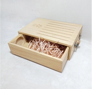 Hot Selling Luxury Modern Rectangle Wooden Flexible Portable Custom Made Wine Gift Box Storage for Wine Bottles Glasses - Product Image 2
