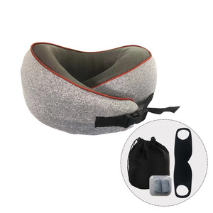 Oreiller de voyage ergonomique en mousse à mémoire de forme à rebond lent, personnalisable, respirant et doux pour le soutien du cou - Product Image 6