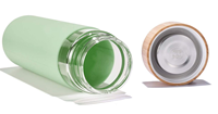 Botol Air Kaca Borosilikat Yomious 20 Oz dengan Tutup Bambu dan Selubung Silikon Bebas BPA