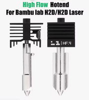 H2D Hotend aliran tinggi 0.4/0.6/0.8mm baja keras ujung panas untuk H2d Bambu Lab 3D bagian Printer H2D aksesoris