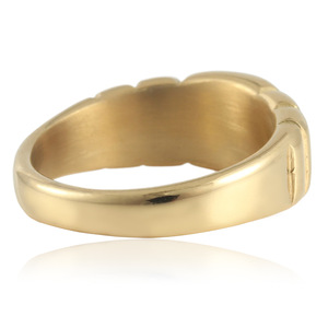 Geometric Gold <b>Ring</b> Unisex Fashion Jewelry Gift Irregular Design Stainless Steel Titanium Steel Shiny Punk Style - Product Image 2