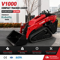 Minipala cingolata compatta V1000, carico massimo 650 kg, EPA Stage V, accessori inclusi, 1 anno di garanzia