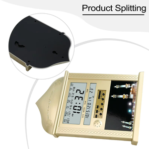 Hot Bán Azan Nhà Thờ Hồi Giáo Lịch Hồi Giáo Cầu Nguyện Đồng Hồ Treo Tường Báo Động Hồi Giáo Nhà Thờ Hồi Giáo Azan Lịch Ramadan Trang Trí Nội Thất Với Điều Khiển Từ Xa - Product Image 5