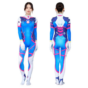 複数の色展開 ゲームコスチューム コミックコン 女性用ジャンプスーツ ハーレイ・クイン ボディスーツ ハナ・ソング D.Va コスプレ衣装 - Product Image 3