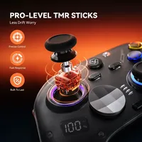 Nuevo Control de Juego Inalámbrico AOLION K30 con Luz RGB, Gatillos Lineales de Doble Corte con Bloqueo de un Botón para Switch, PC, iOS y Android