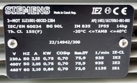 1LE1001-0EC02-2JB4  0.75kW 230V 3.55A 935rpm -Un- Original Nuevo de Fábrica