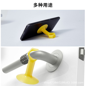 ELEYA Retenue de porte en silicone hexagonale murale en plastique anti-collision pour porte de salle de bain en verre - Product Image 3