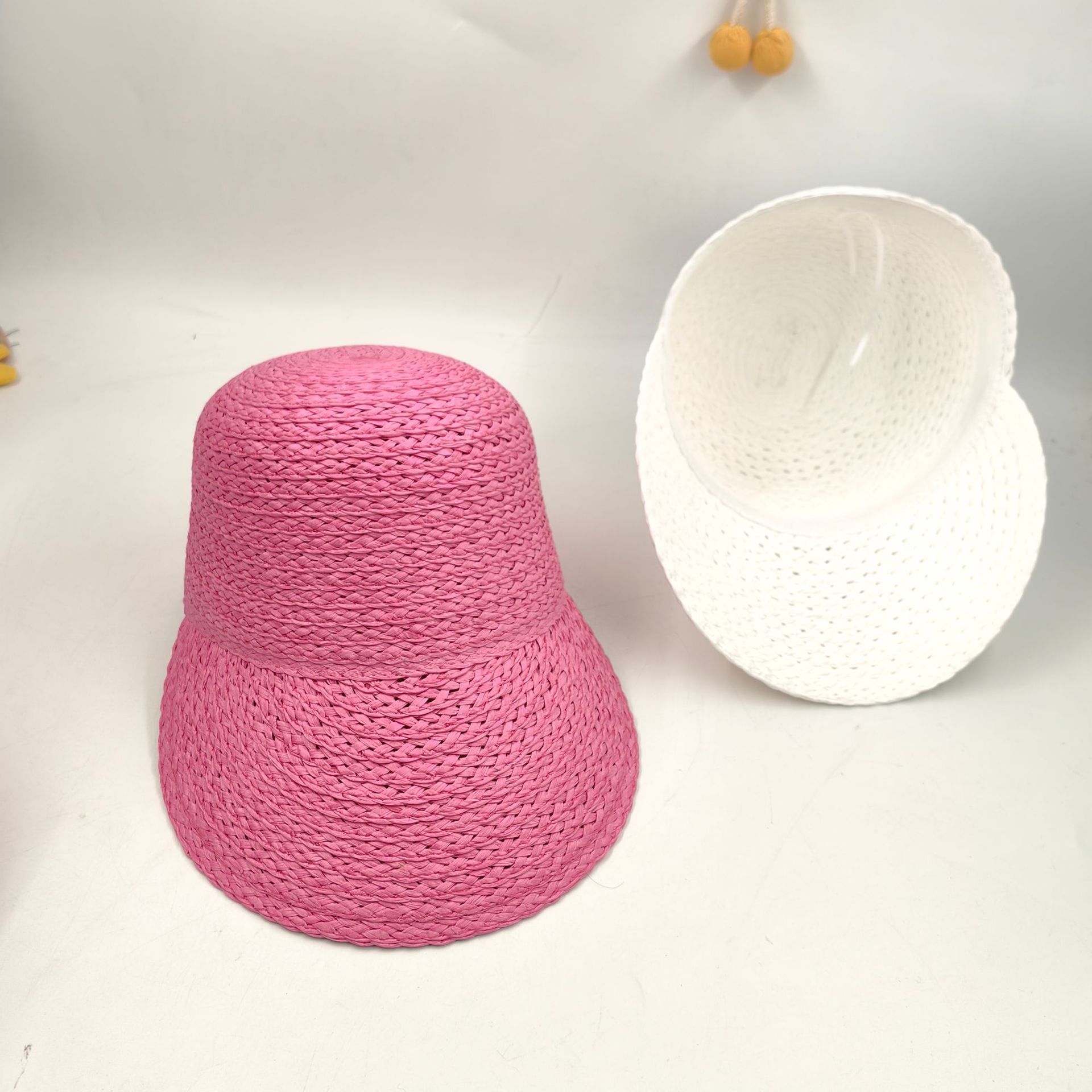 Women Ladies Solid Hot Pink Vacation Summer Outdoor Sun  display picture 1