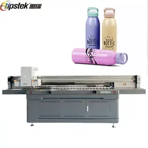 New Design 2510 Digital Uv Flatbed Inkjet Printer For Cylindrical Round Lipstick Wine Beverage Thermo Bottles