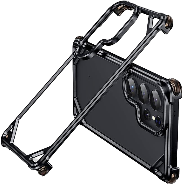 Four Corner Soft Silicone High Quality Aluminum Metal Bumper Frame Armor Mobile Phone Case for Samsung S26 Ultra Shockproof Case