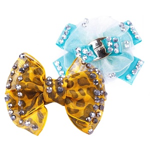 Accessori Bling Bling Bling Bling <span class=keywords><strong>Pet</strong></span> Bowknot principesse pinze per peli di cane - Product Image 2