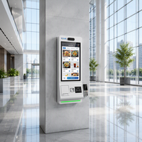 Self Servis Ödeme Kiosku Dokunmatik Ekranlı Sipariş Terminali Termal Yazıcı QR Tarayıcı Kartlı Ödeme Restoran Ödeme Noktası Ticari