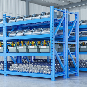 מערכת מדפים למחסן 300 ק\\\"ג לאחסון בינוני, מדפי מתכת תעשייתיים - Product Image 3