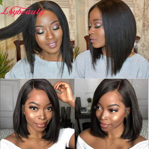Lsy <strong>Beauty</strong> 8inch-14inch Natural <strong>Black</strong> Brazilian Human <strong>Hair</strong> 4x4 Closure Short Wig,Wholesale Price Short Bob Wigs for <strong>Black</strong> Women