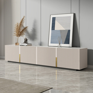 Ý Thiết Kế Phòng Khách Nội Thất Đặt TV Tủ Thép Không Gỉ TV Khán Đài Marble Bàn Cà Phê - Product Image 6