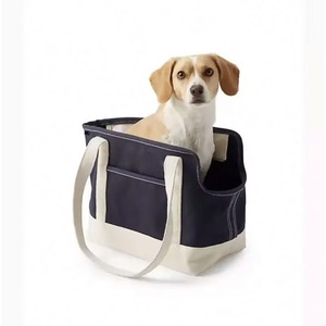 Bolso de lona de algodón hecho a mano personalizado de fábrica BSCI, bolso de transporte para perros y gatos, bolso de viaje portátil para mascotas - Product Image 5