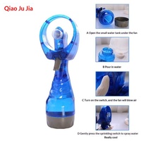 Mini ventilateur portatif à pulvérisation, humidificateur, rafraîchisseur d'air extérieur, avec réservoir d'eau, idéal pour la plage, alimenté par batterie, cadeau de fête