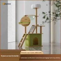 En gros Arbre à chat de luxe multi-niveaux avec condo, poteau à gratter en sisal, tissu pelucheux, amovible, sûr et durable