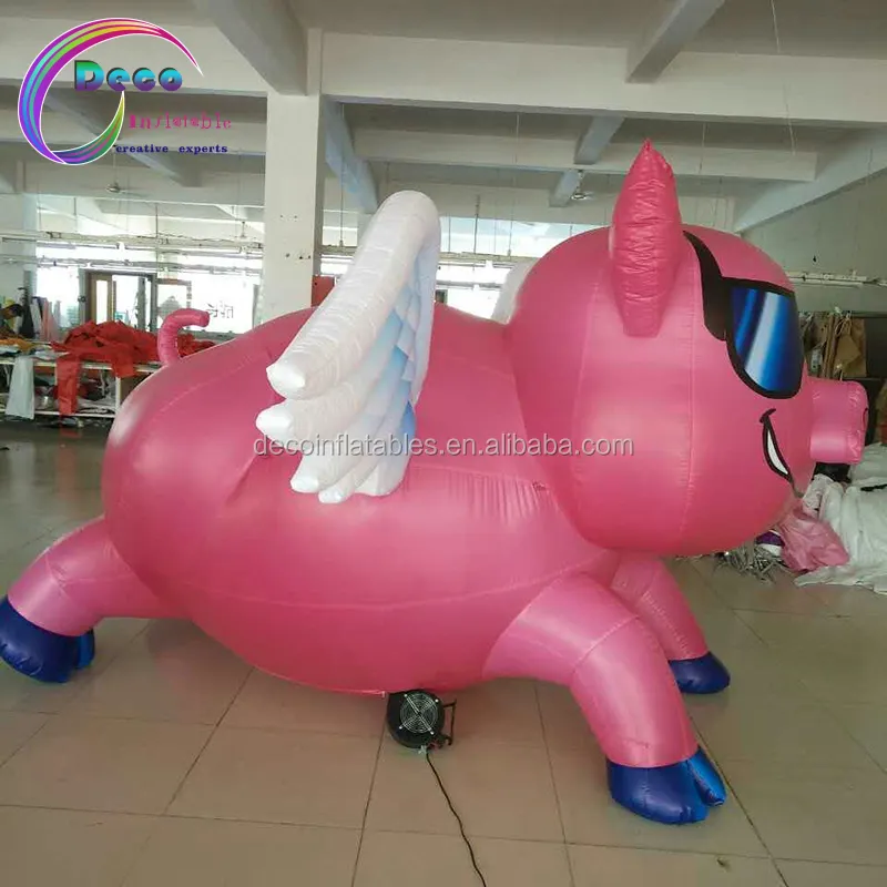 Al aire libre inflable gigante rosa del cerdo para la publicidad