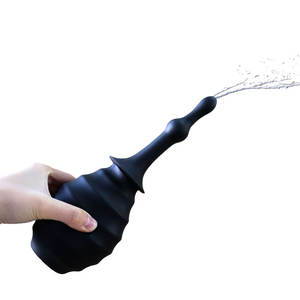 Botol Enema Anal Douche Enema pembersih untuk wanita atau Pria Kesehatan untuk pembersihan usus besar detoks dan knalpot (hitam) - Product Image 4