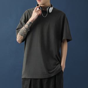 Vente en gros Streetwear homme avec logo personnalisé T-shirts vintage en vrac T-shirt vierge surdimensionné 100% coton - Product Image 5