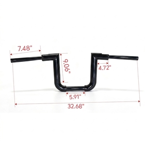 Manillar de Motocicleta AOCHUANG de Fibra de Carbono con Recubrimiento en Polvo Negro, Tamaños de 8 a 14 Pulgadas - Product Image 1