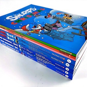 Lot de 8 bandes dessinées illustrées en couleur <span class=keywords><strong>3</strong></span>-en-1 <span class=keywords><strong>Les</strong></span> Schtroumpfs – Livres d'histoires illustrés pour l'apprentissage précoce de l'anglais, reliure piquée à cheval, impression offset - Product Image 2