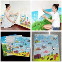 Papier peint en mousse 3D, autocollants muraux en carton, décoration de maison, chambre d'enfants, mur brique, autocollant pour enfants