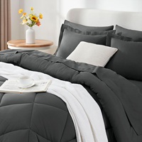 Ensemble de couette de luxe ultra doux toutes saisons, taille Queen, vente en gros, motif uni, alternative au duvet, insert de couette pour hôtel et maison