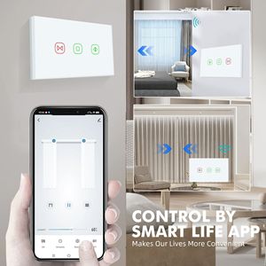 Smart Touch Curtain Switch Panel 2.4Ghz WiFi Tuya Alexa Voice Control Graffiti App Smart Home Automation - Product Image 3