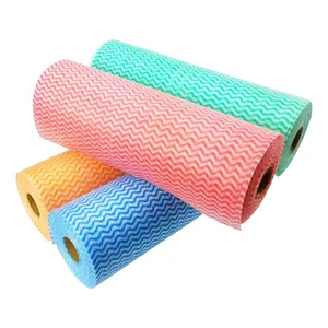 Eco-Friendly Super Absorbent Biodegradable Color Mesh Non Woven Spunlace Fabric