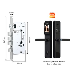 Fingerprint Digit Electric Handle Digital <b>Electronic</b> Wifi Keys Security <b>Door</b> Face Recognition Intelligent <b>Lock</b> Tuya App - Product Image 2