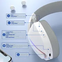 Casque de jeu sans fil MAMBASNAKE Attack Shark L90 RGB Bluetooth 5.3