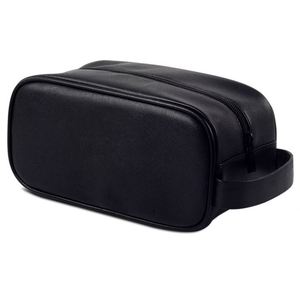 Personalized PU Leather Travel Toiletry Bag Waterproof Large Travel Makeup Bag with Logo - Product Image 3