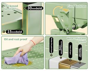 Nhà bếp tổ chức kệ sắt có thể gập lại Kệ nhà bếp tổ chức Kệ thép lưu trữ gấp lưu trữ Kệ đa tầng giá - Product Image 3