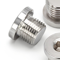 Bouchon de tuyau hexagonal fileté zingué M10x1 à filetage fin pour machines usinées CNC
