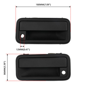Cubiertas para manijas de puerta para Cadillac Chevrolet Gmc, juego de ABS negro, izquierda y derecha - Product Image 2