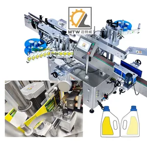 MTW Multifunction automatic jerry can bottle two sides labeling machine