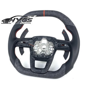 พวงมาลัยคาร์บอนไฟเบอร์สีด้านพร้อมแป้นเปลี่ยนเกียร์สำหรับรถ <span class=keywords><strong>Audi</strong></span> Q5 Q7 Q3 Q50L A6 A6L A4 Q5 A3 B7 A8 R8 TT RS3 RS5 S5 S4 - Product Image 3