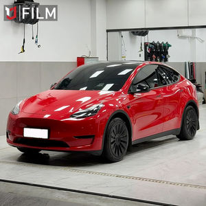 低価格明るい赤車ラップビニール粘着車ビニールラップロールフルボディ5ft By75カーマイン赤車ビニールラップ - Product Image 1