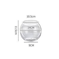Petit aquarium rond en plastique PET transparent, durable et facile à nettoyer, pour la décoration du salon et du bureau à domicile