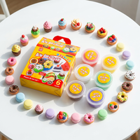 Kit d'argile à séchage à l'air Loufor, 6 couleurs, argile à modeler ultra légère non toxique pour enfants, pour la création de cupcakes, beignets, macarons, cadeau éducatif