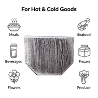 Doublure isolante pour boîte en carton, protection thermique, bouclier contre la chaleur, sans danger pour les aliments, étanche à l'humidité, feuille d'aluminium auto-adhésive