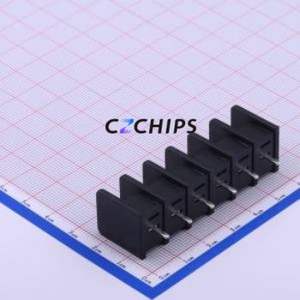 DBT30C-9.5-6P-BK-P Barrier Terminal Block Through hole Component (THT),P=9.5mm Connector Two Sides 9.5mm 1x6P Straight Pin - Product Image 1