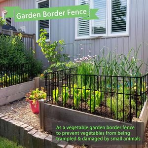 Thrivinest Animal Barrier Fence 17in H x 20ft L Rustproof Metal <b>Wire</b> Outdoor <b>Garden</b> Fence Panel Easily Assembled - Product Image 5