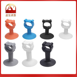 Silicone Door Stopper With <b>Suction</b> <b>Cup</b> Wall Mount Easy Installation For Bedroom Bathroom Door Handle Cover Anti Collision - Product Image 4