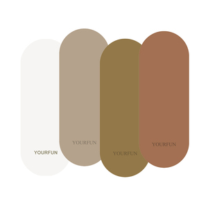 Tapis de yoga en caoutchouc ovale en forme de pilule, couleur unie nude, éco-végan, avec logo personnalisé - Product Image 1