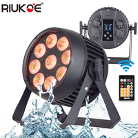 Projecteur LED Par DMX étanche IP65 pour événements, mini, 6-en-1 RGBWA+UV, en alliage d'aluminium, alimenté par batterie, pour DJ